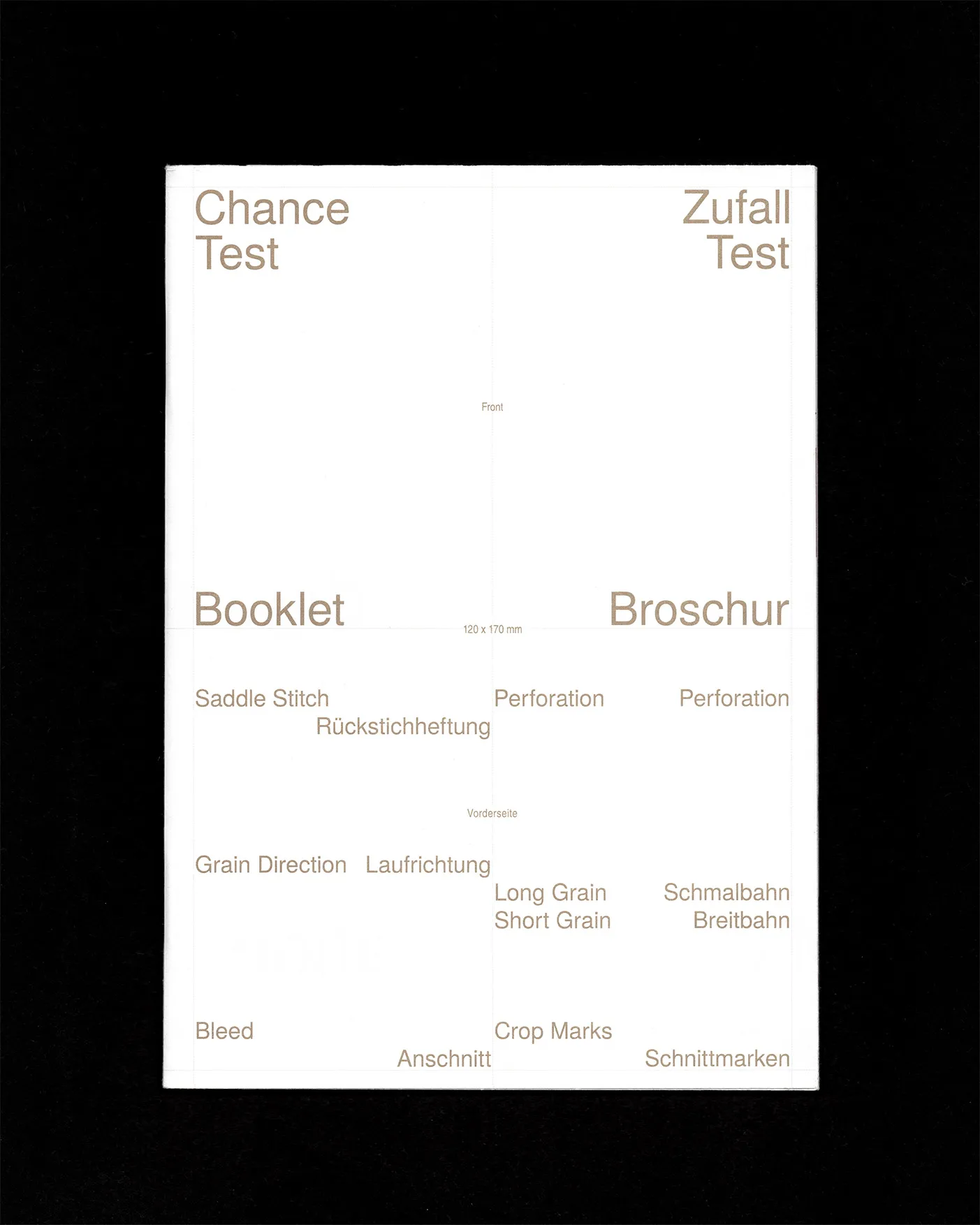 Typographic cover design printed in golden letters